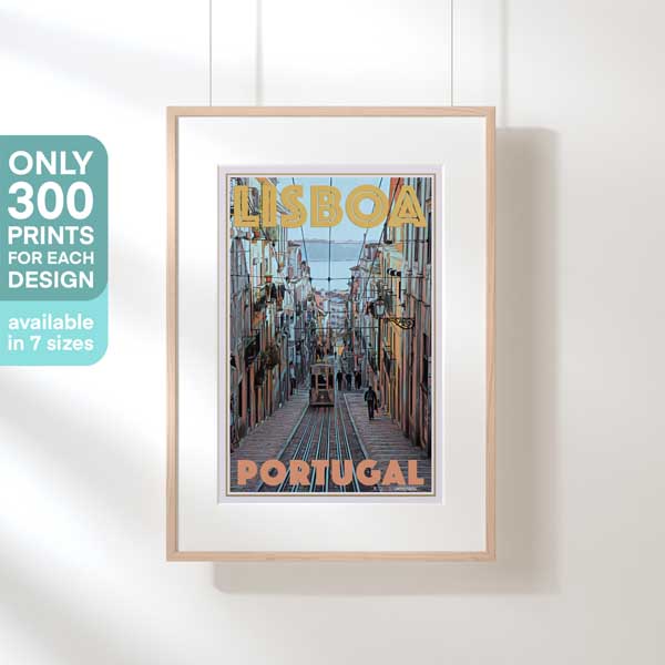 TRAM DOWN LISBOA POSTER | Limited Edition | Original Design by Alecse™ | Vintage Travel Poster Series