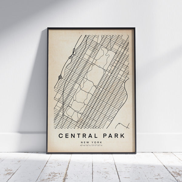 PÓSTER DEL MAPA DEL PARQUE CENTRAL