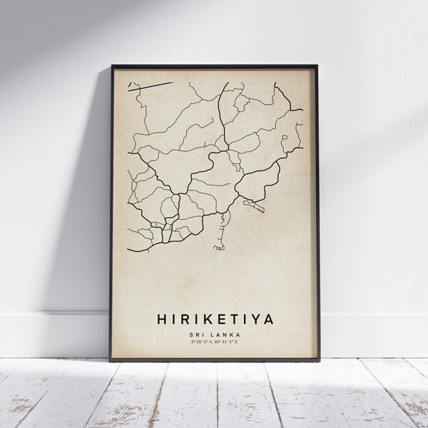 HIRIKETIYA MAP POSTER