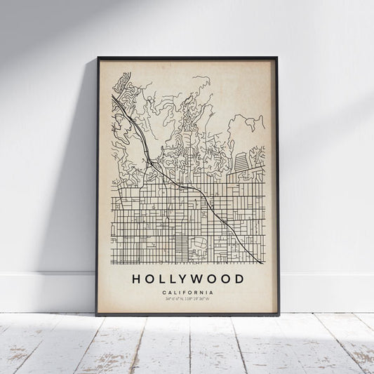 ハリウッドマップポスター