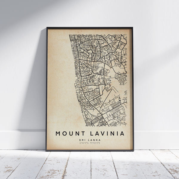 MOUNT LAVINIA MAP POSTER