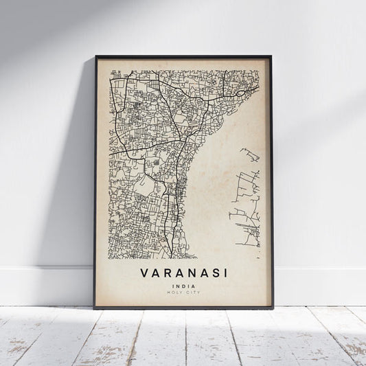 バラナシの地図ポスター