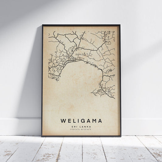 WELIGAMA MAP POSTER
