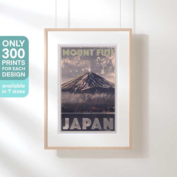MONT FUJI - JAPAN POSTER | Limited Edition | Original Design by Alecse™ | Vintage Travel Poster Series