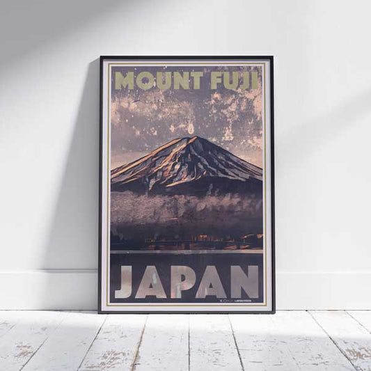 Framed MONT FUJI - JAPAN POSTER | Limited Edition | Original Design by Alecse™ | Vintage Travel Poster Series