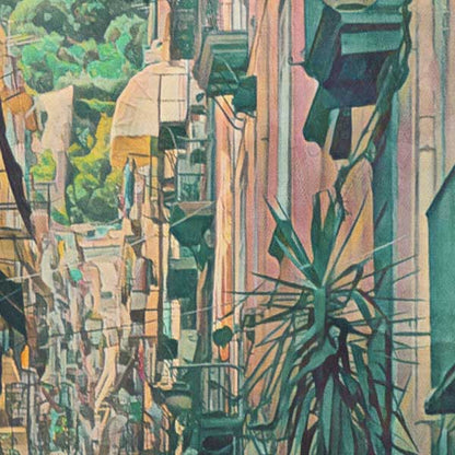 Close-up of Napoli Street poster highlighting Alecse's soft focus style