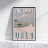 Framed OSLO OPERA POSTER | Limited Edition | Original Design by Alecse™ | Vintage Travel Poster Series