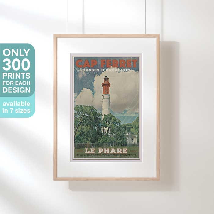 Limited Edition Cap Ferret Lighthouse Poster - Coastal Vintage Art