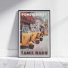 Framed Rickshaws Pondicherry poster by Alecse, India Travel Poster