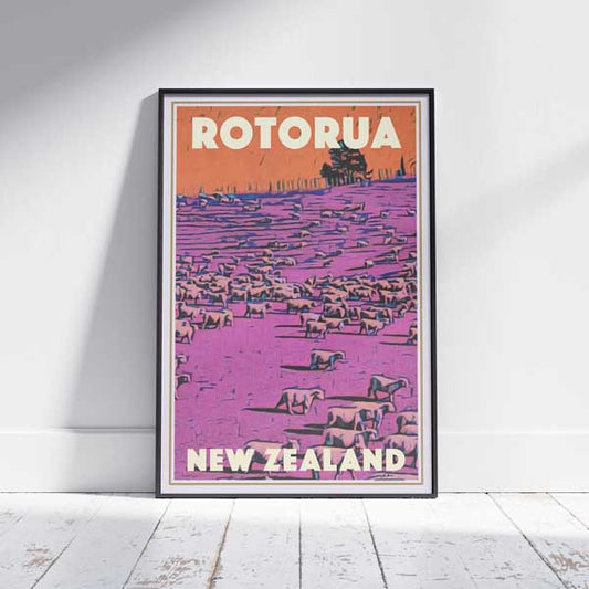 Affiche Rotorua Nouvelle-Zélande par Alecse