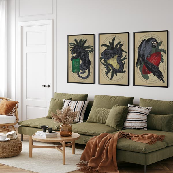 Parrot Poster Sak Yant