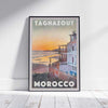 Framed Taghazout poster, Morocco Travel Poster