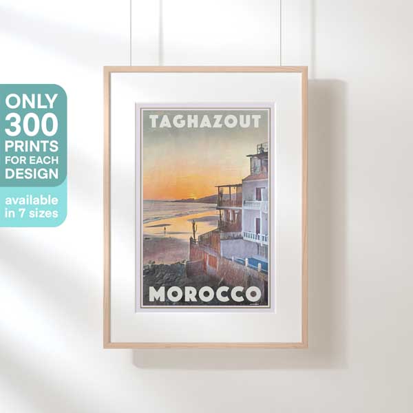 Affiche Taghazout par Alecse, affiche marocaine en édition limitée