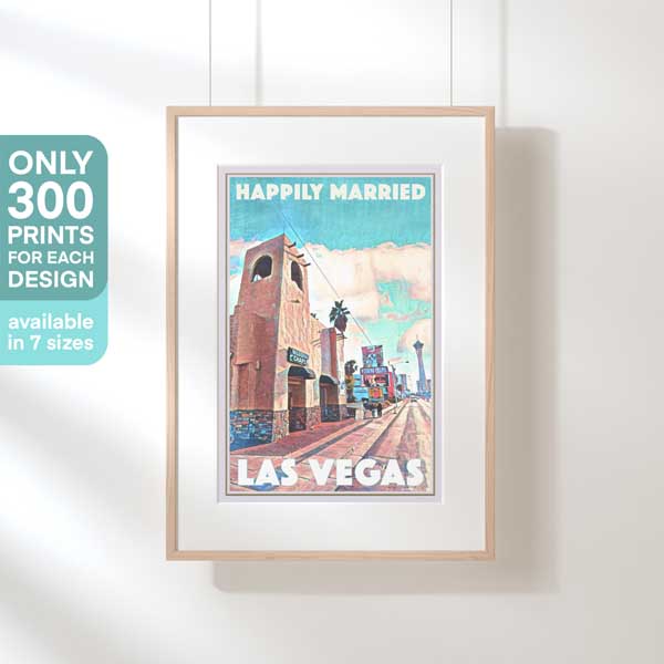 VIVA LAS VEGAS CHAPEL POSTER | Limited Edition | Original Design by Alecse™ | Vintage Travel Poster Series